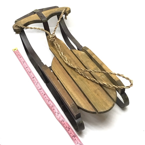 Decorative Small Wooden  Sled, Doll Sled - Picture 10 of 10